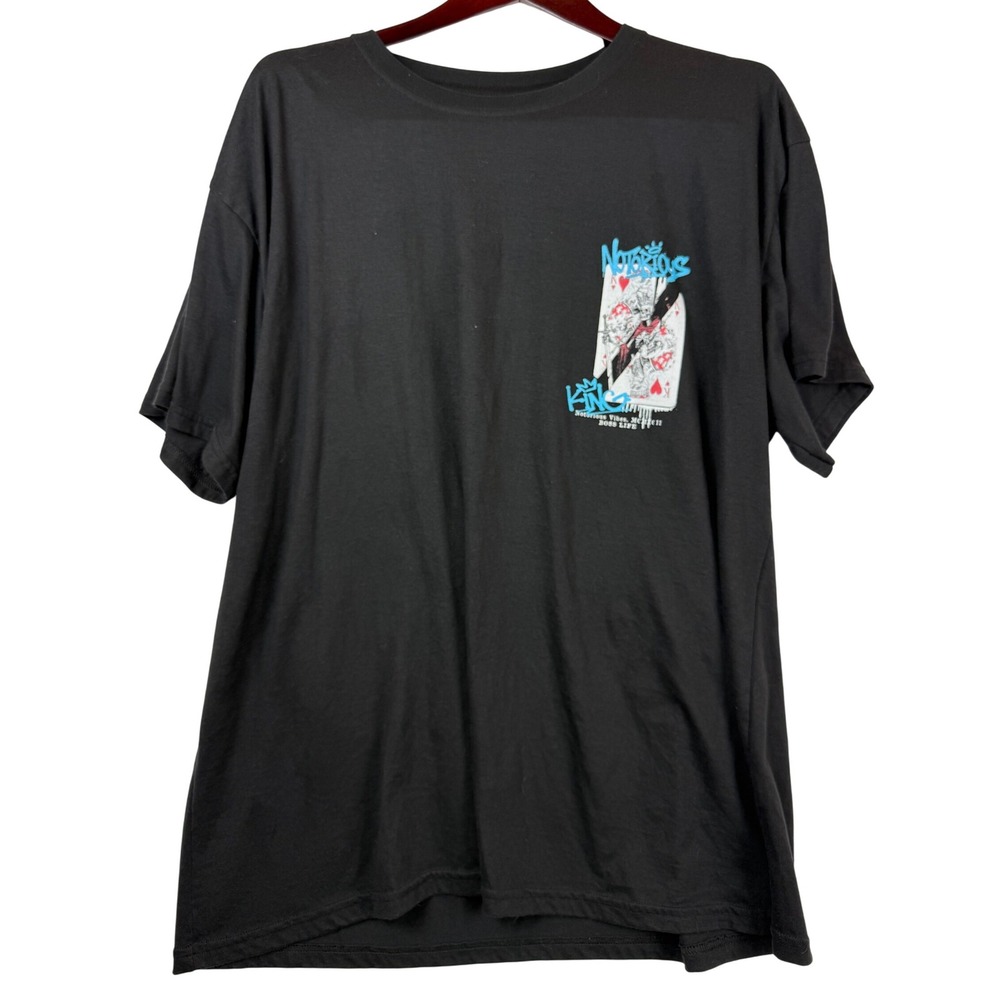 2 Monkeys Notorious King‎ Mens Black T Shirt Graphic Tee 2XL MCMXCII